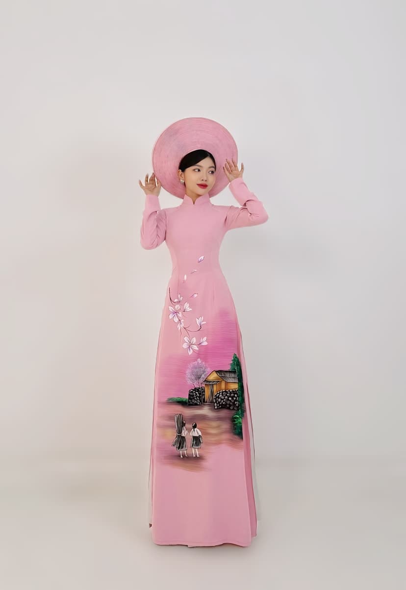 Áo Dài Lụa Tơ Tằm cao cấp mẫu 1