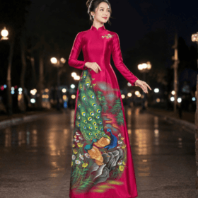 Áo Dài Vẽ Tay cao cấp mẫu 4